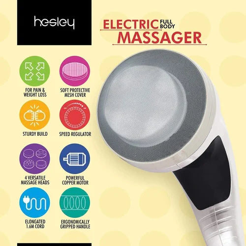 Hesley Electric Full Body Massager for Pain Relief of Back, Leg and Foot (black grey)