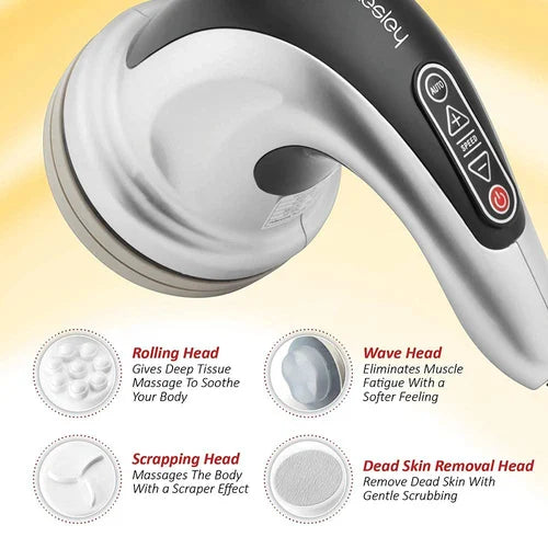 Hesley Electric Full Body Massager for Pain Relief of Back, Leg and Foot (black grey)