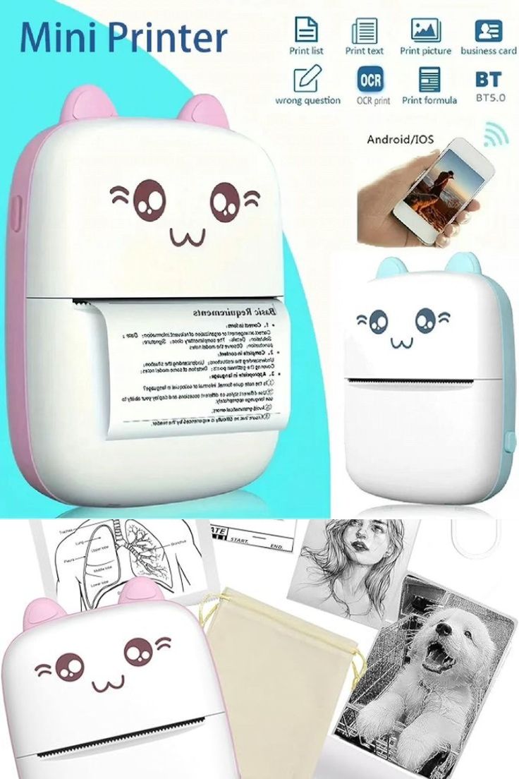 Mini Portable Thermal Printer Wireless Bluetooth Printer