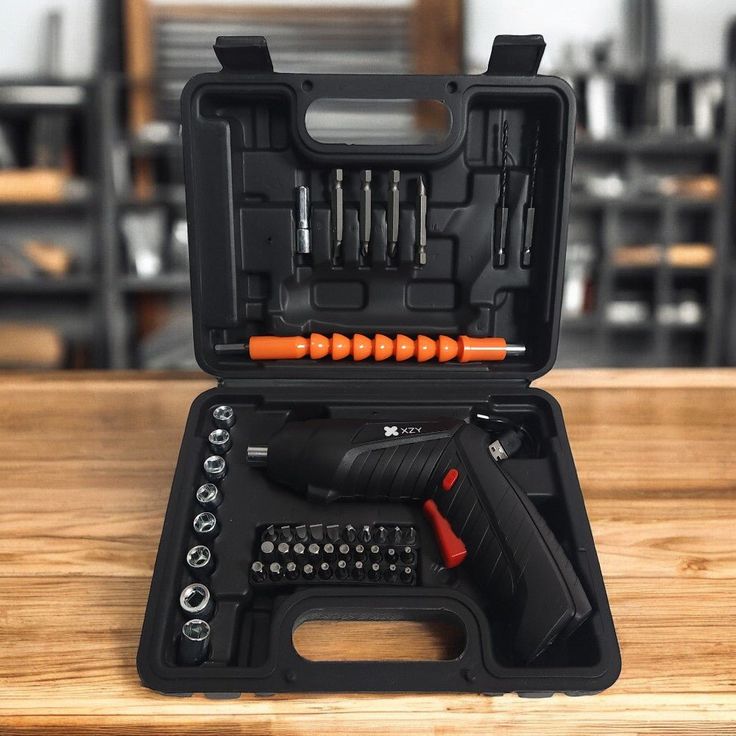 Rechargeable Cordless Screwdriver Kit (47 Pcs) – Multi-Function Electric Drill Set with Flexible Shaft, Screw Bits, Sockets & Carrying Case for DIY Home Repairs
