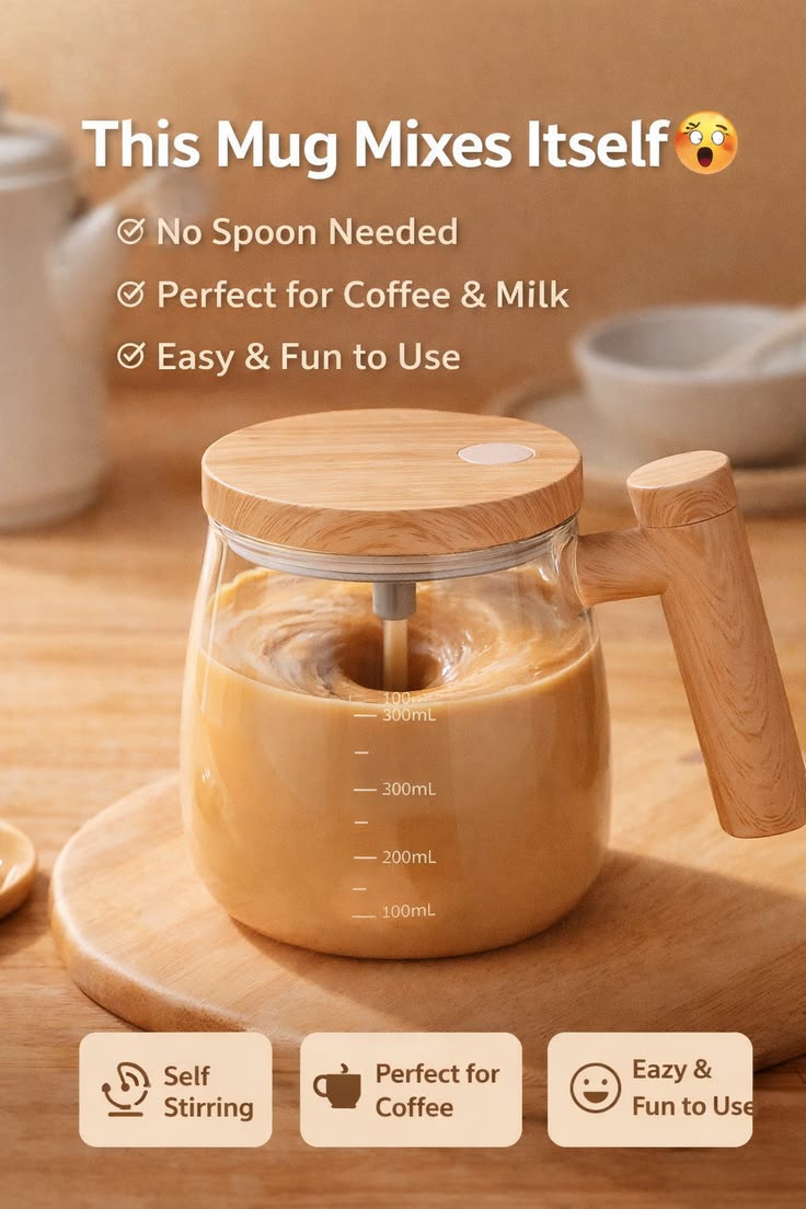 Electric Self-Stirring Coffee Mug