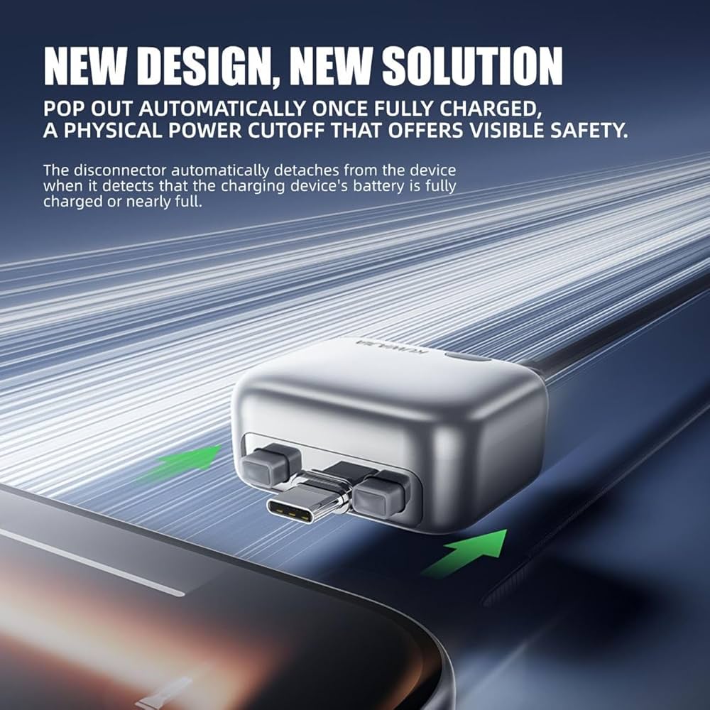 Smart charger adapter auto power disconnector